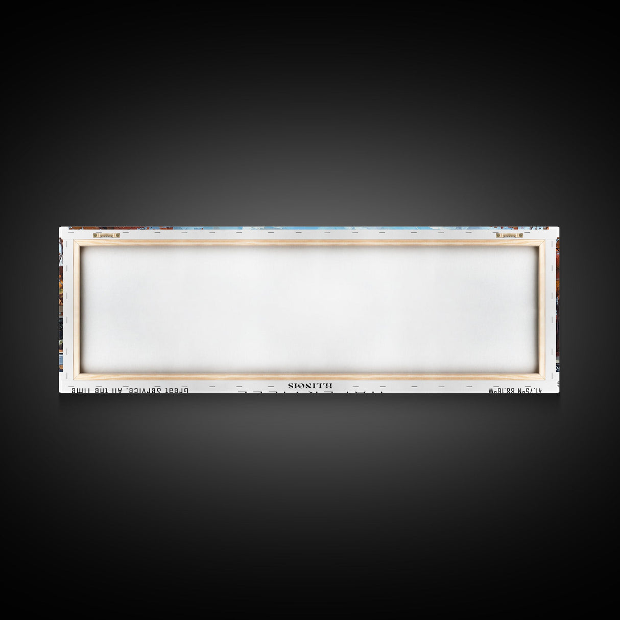 Naperville Illinois Panoramic Framed Canvas Print, Watercolor Cityscape, Office Wall Art, Travel Poster, Living Room Decor, City Art