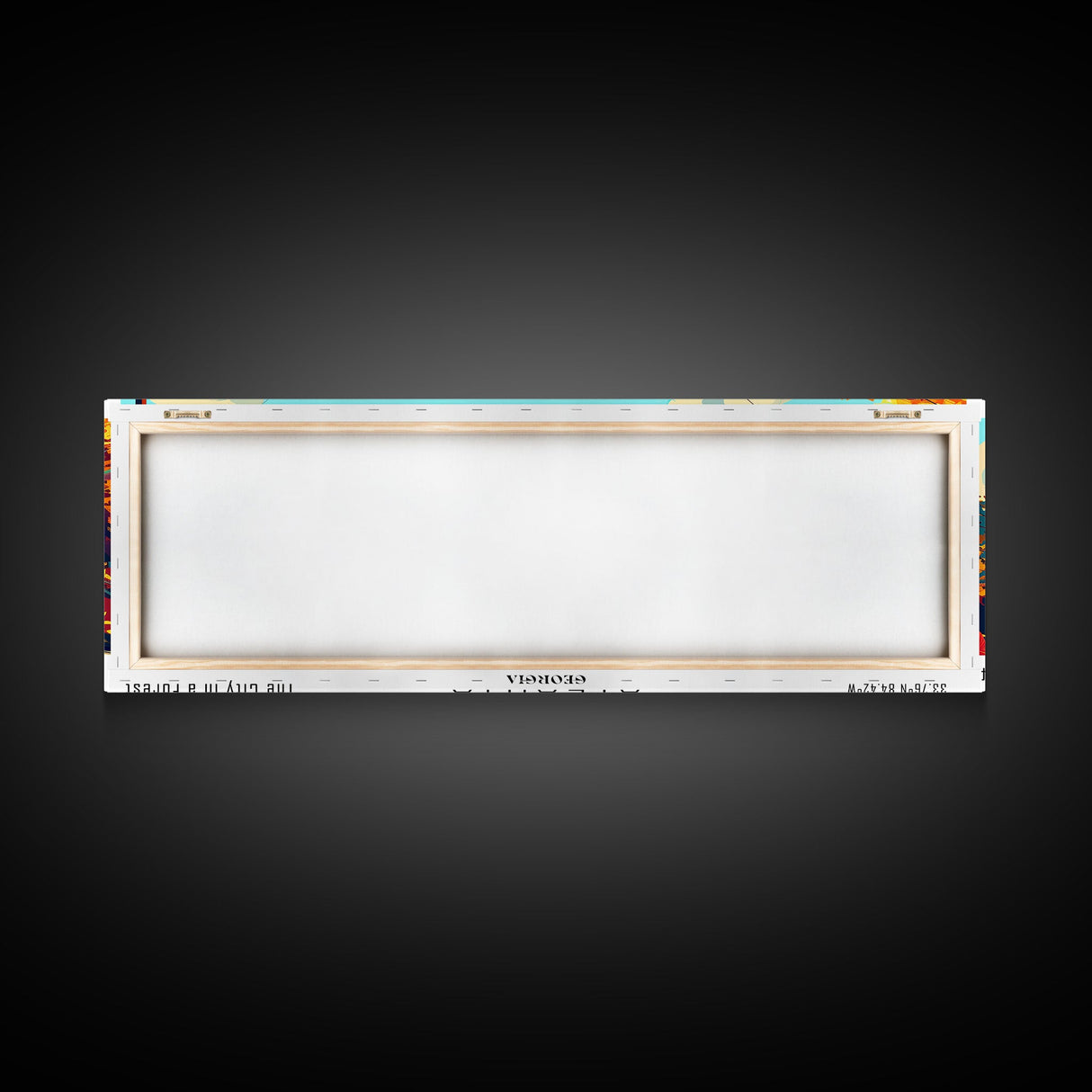 Atlanta Georgia Panoramic Wall Art Framed Canvas Print, Mid Century Modern Art, Pop Art Style, Travel Poster, Home Decor, Wall Hanging