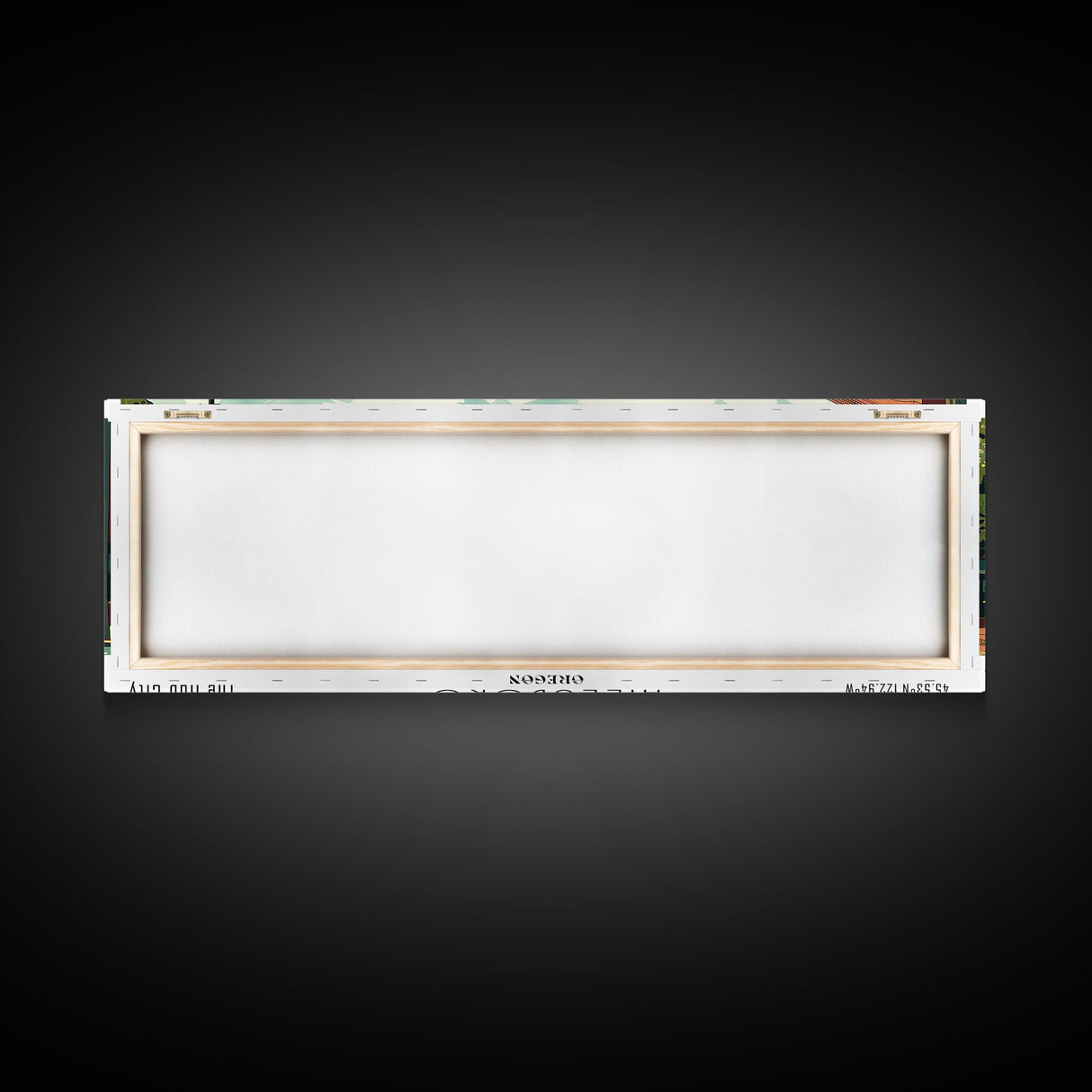 Hillsboro Oregon Panoramic Painting, Mid Century Modern Framed Canvas Print, Retro Pop Art Travel Poster, Office Wall Decor