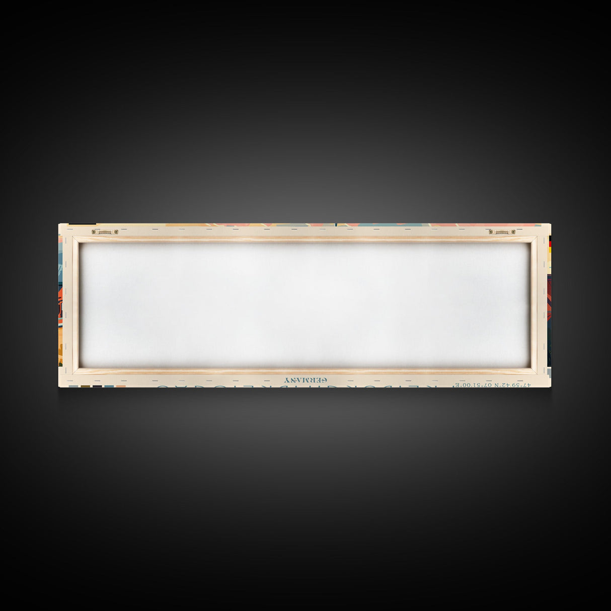 Freiburg Germany Panoramic Travel Poster, Framed Canvas Print or Metal Wall Art, Travel Art, Home Decor, Panoramic Painting, Midcentury Art