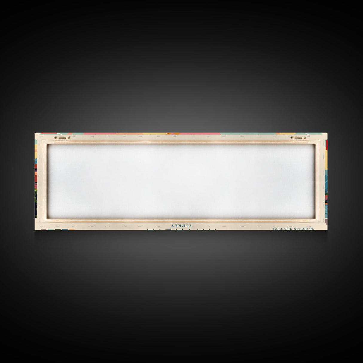 Antalya Turkey Panoramic Travel Poster, Framed Canvas Print or Metal Wall Art, Travel Art, Home Decor, Panoramic Painting, Midcentury Art