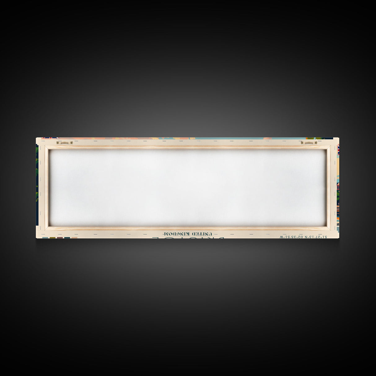 Bristol United Kingdom Panoramic Travel Poster, Framed Canvas Print or Metal Wall Art, Travel Art, Home Decor, Panoramic Painting, Midcentury Art