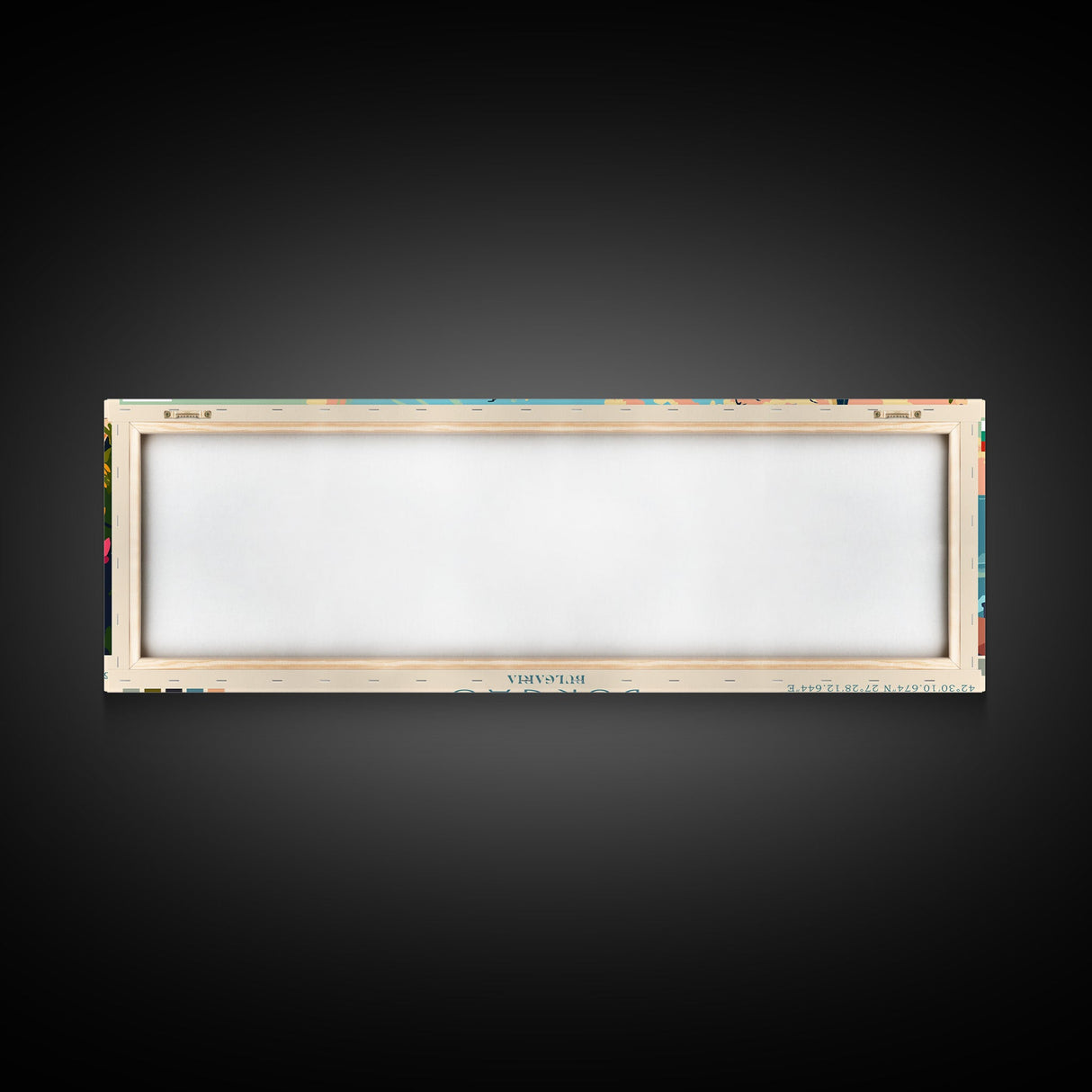 Burgas Bulgaria Panoramic Travel Poster, Framed Canvas Print or Metal Wall Art, Travel Art, Home Decor, Panoramic Painting, Midcentury Art