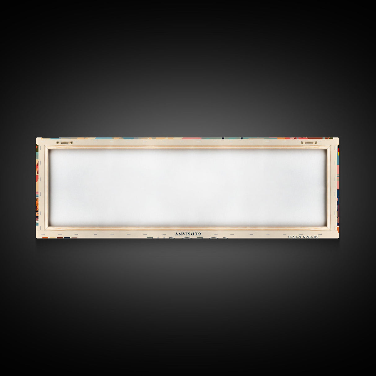 Cologne Germany Panoramic Travel Poster, Framed Canvas Print or Metal Wall Art, Travel Art, Home Decor, Panoramic Painting, Midcentury Art