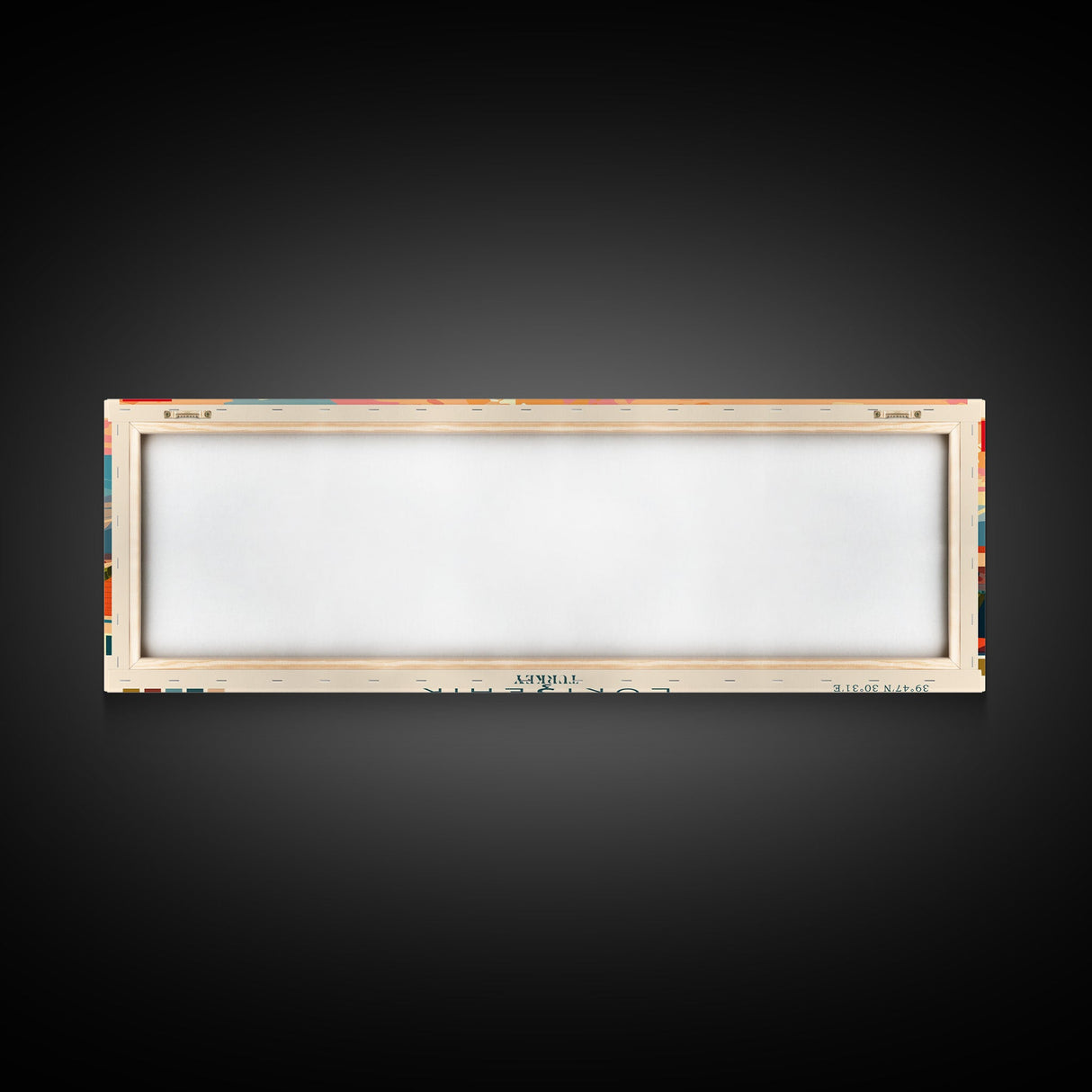 Eskisehir Turkey Panoramic Travel Poster, Framed Canvas Print or Metal Wall Art, Travel Art, Home Decor, Panoramic Painting, Midcentury Art