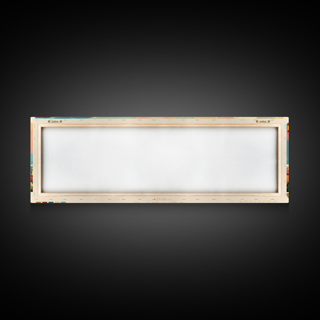 Getafe Spain Panoramic Travel Poster, Framed Canvas Print or Metal Wall Art, Travel Art, Home Decor, Panoramic Painting, Midcentury Art