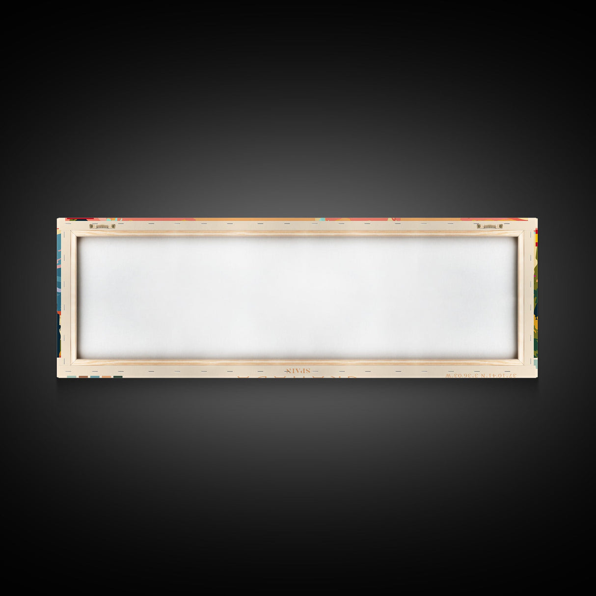 Granada Spain Panoramic Travel Poster, Framed Canvas Print or Metal Wall Art, Travel Art, Home Decor, Panoramic Painting, Midcentury Art