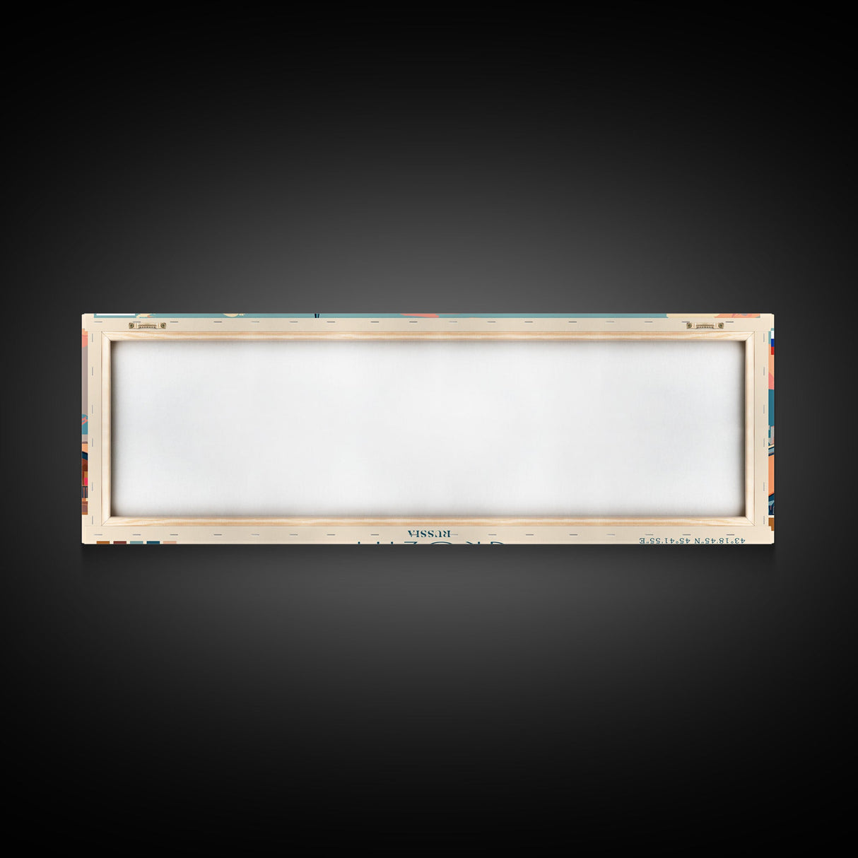 Grozny Russia Panoramic Travel Poster, Framed Canvas Print or Metal Wall Art, Travel Art, Home Decor, Panoramic Painting, Midcentury Art