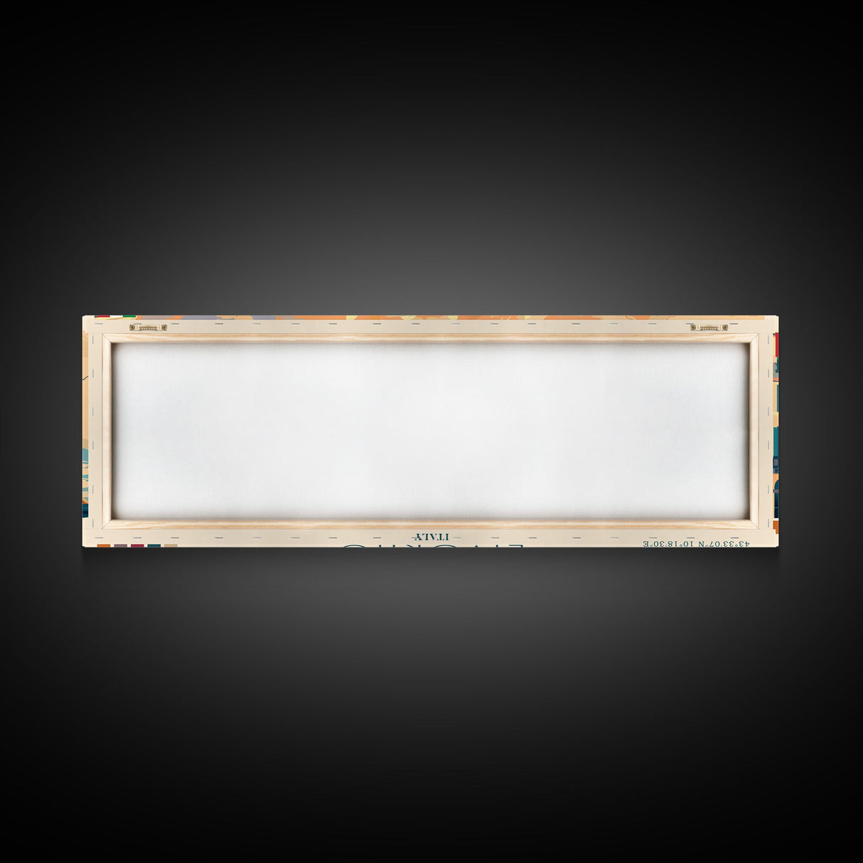 Livorno Italy Panoramic Travel Poster, Framed Canvas Print or Metal Wall Art, Travel Art, Home Decor, Panoramic Painting, Midcentury Art