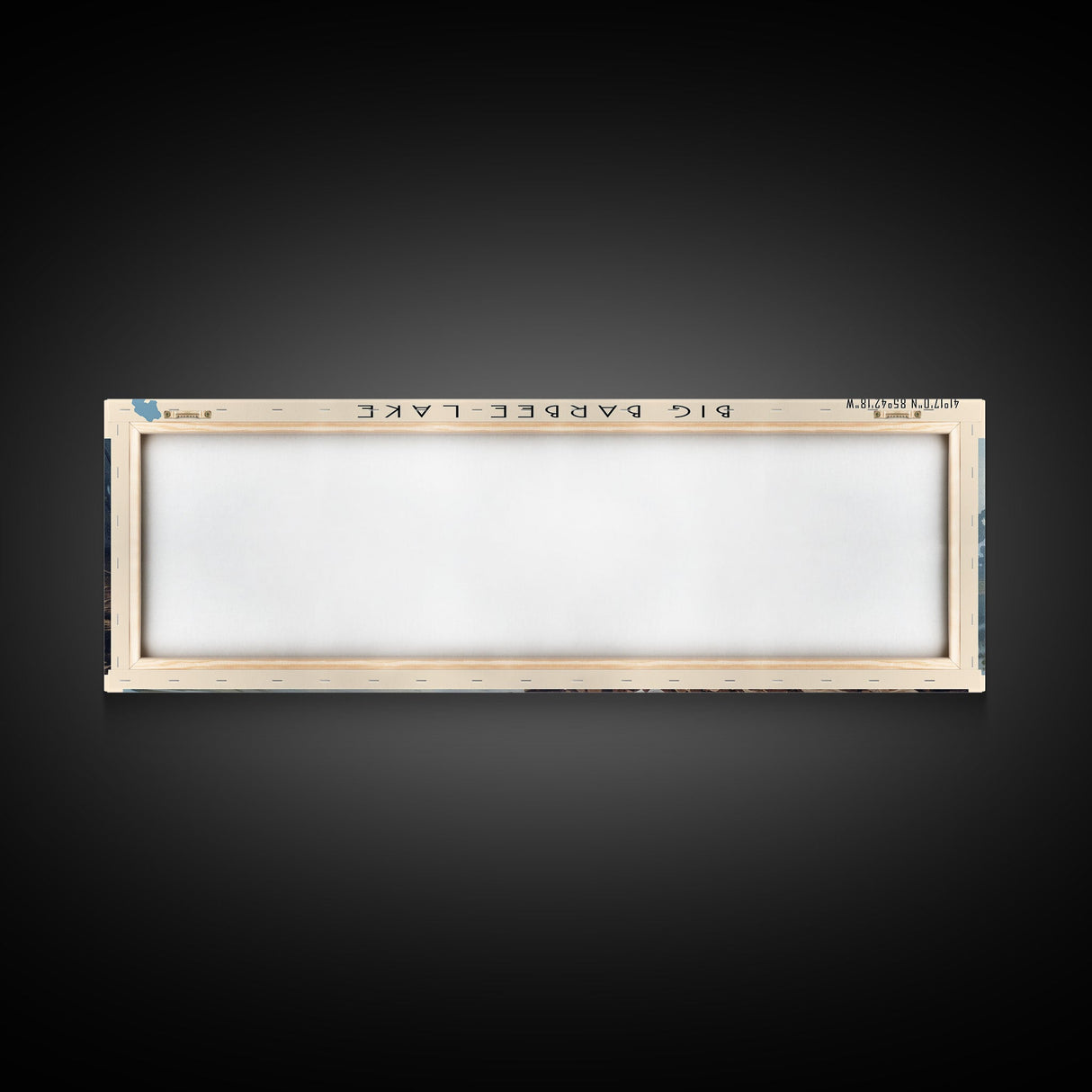 Big Barbee Lake Indiana Framed Canvas Print, Panoramic Lake House Art, Scenic Painting, Travel Poster, Rustic Decor, Nature Scene