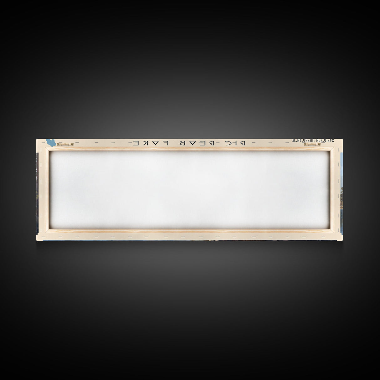 Big Bear Lake California Panoramic Framed Canvas Print, Lake House Decor, Scenic View, Travel Poster, Modern Art, Nature Wall Art