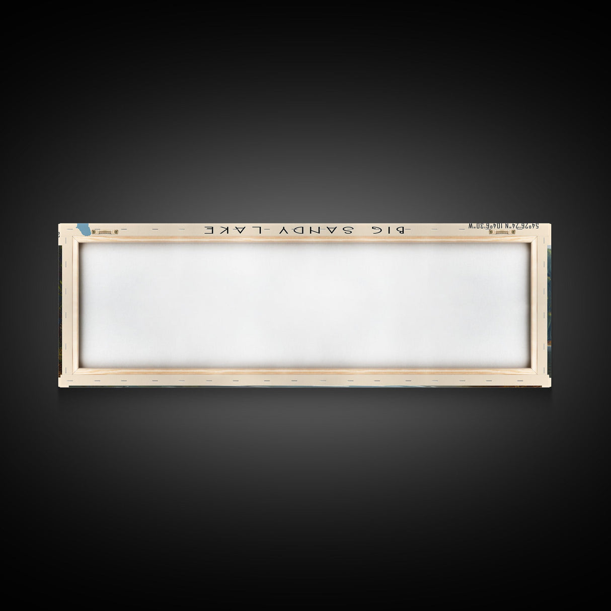 Big Sandy Lake Framed Canvas Print, Lake House Art, Panoramic Travel Poster, Scenic View, Modern Decor, Lake Painting