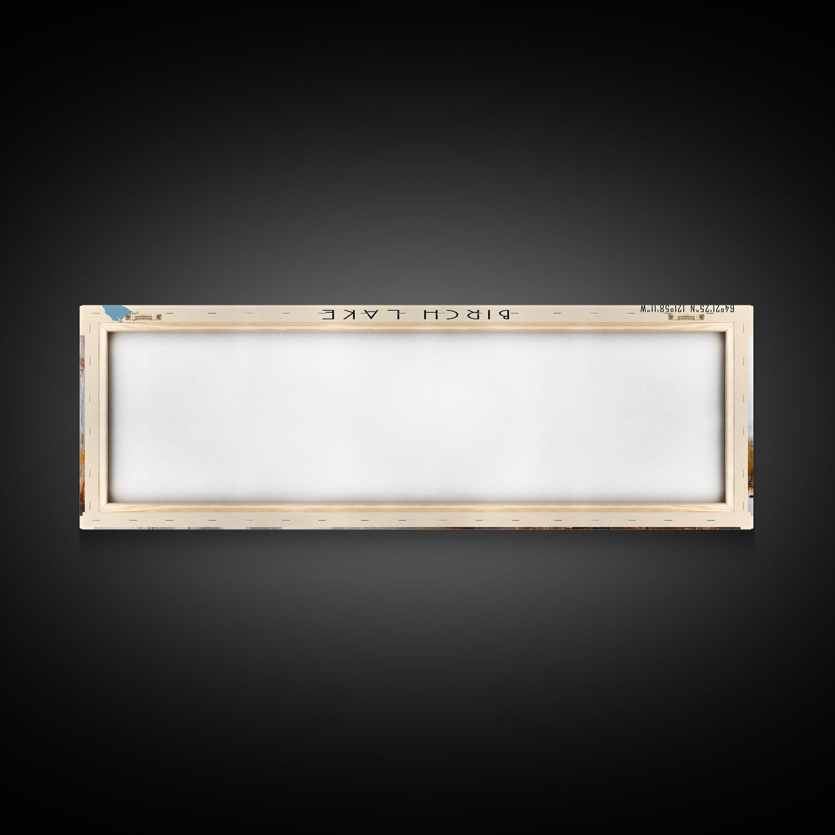 Birch Lake Framed Canvas Print, Panoramic Lake House Decor, Scenic View, Travel Poster, Rustic Art, Lake Painting