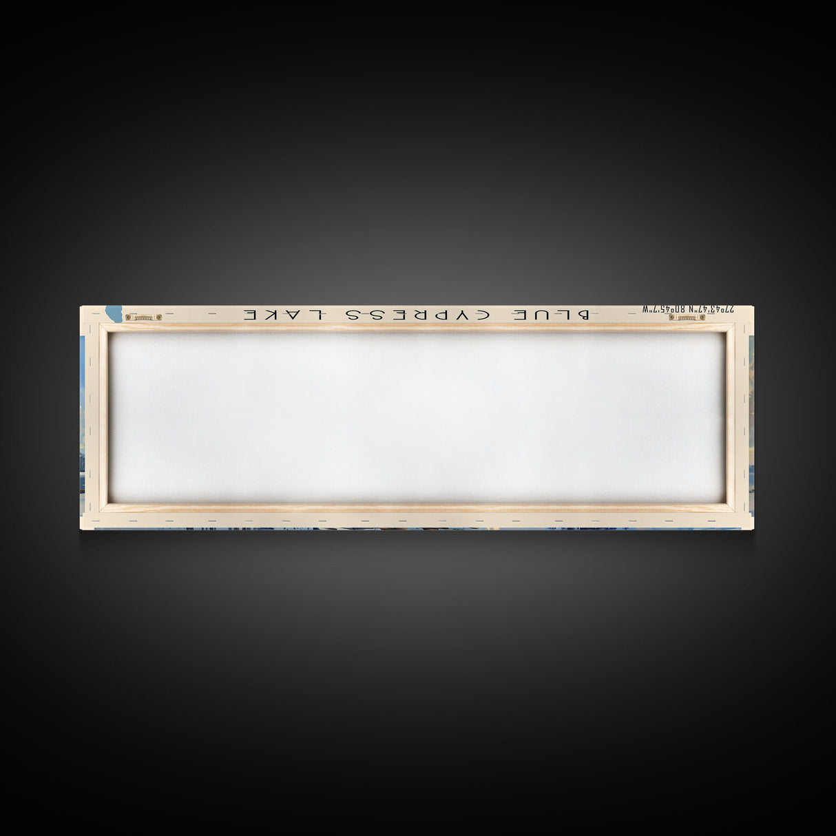 Blue Cypress Lake Florida Framed Canvas Print, Lake House Art, Panoramic Scenic View, Travel Poster, Modern Decor, Lake Painting