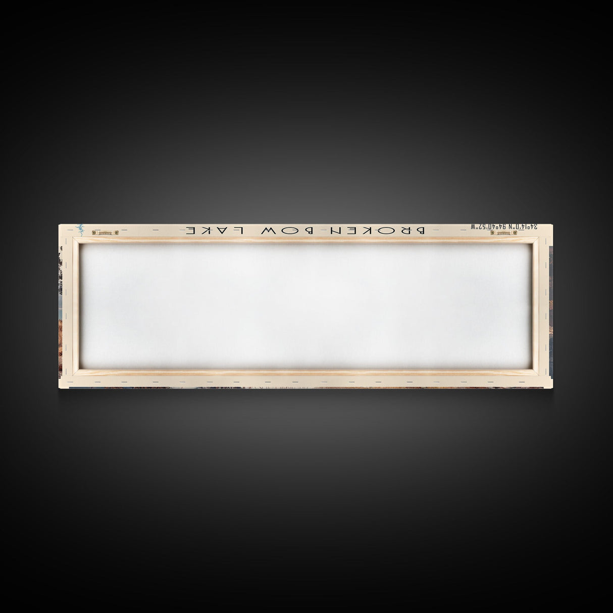 Broken Bow Lake Oklahoma Framed Canvas Print, Panoramic Lake House Art, Wall Art, Travel Poster, Modern Lake Painting, Nature Art