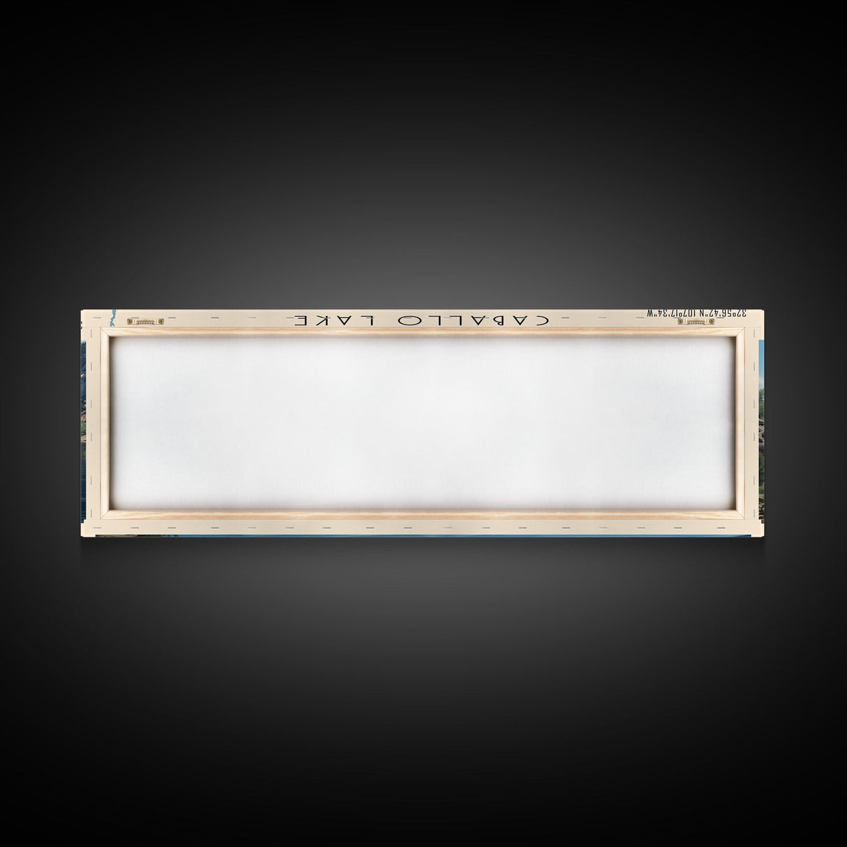 Caballo Lake New Mexico Framed Canvas Print, Lake House Art, Panoramic Wall Art, Travel Poster, Modern Lake Painting, Home Decor