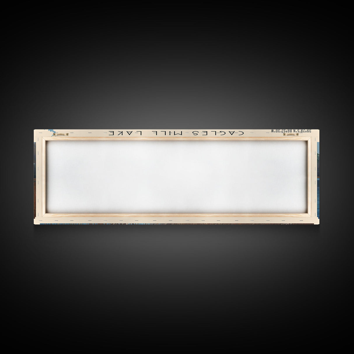 Cagles Mill Lake Indiana Framed Canvas Print, Lake House Art, Panoramic Travel Poster, Wall Art, Modern Lake Painting, Home Decor