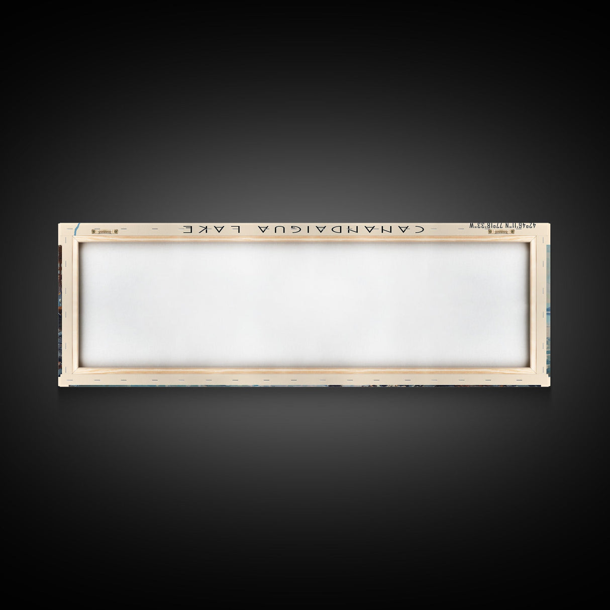 Canandaigua Lake New York Framed Canvas Print, Lake House Art, Panoramic Wall Art, Travel Poster, Modern Lake Painting, Nature Art