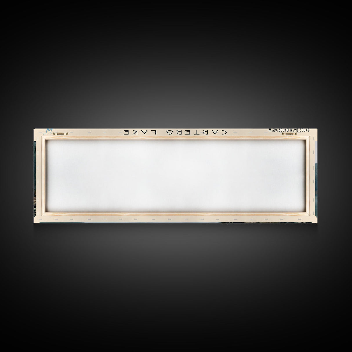 Carters Lake Georgia Framed Canvas Print, Panoramic Lake House Decor, Wall Art, Travel Poster, Rustic Lake Painting, Nature Art