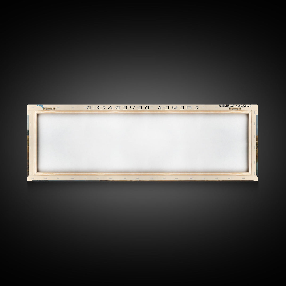 Cheney Reservoir Kansas Framed Canvas Print, Panoramic Lake House Decor, Wide Wall Art, Travel Poster, Rustic Lake Painting, Home Decor