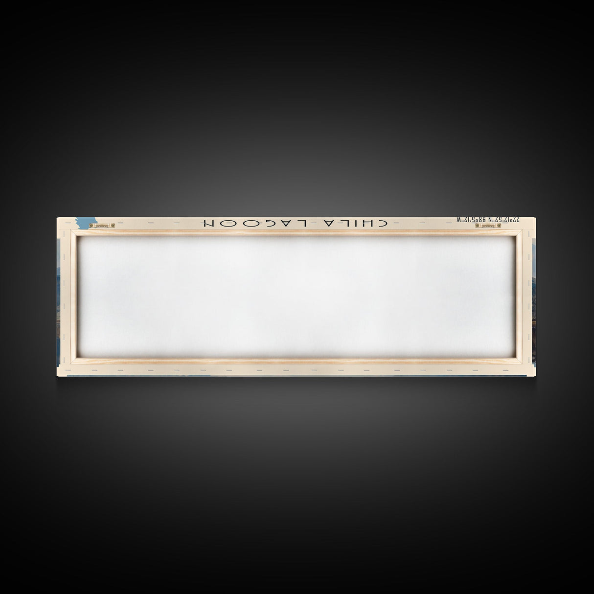 Chila Lagoon Framed Canvas Print, Panoramic Lake House Decor, Wide Wall Art, Travel Poster, Rustic Lake Painting, Home Decor