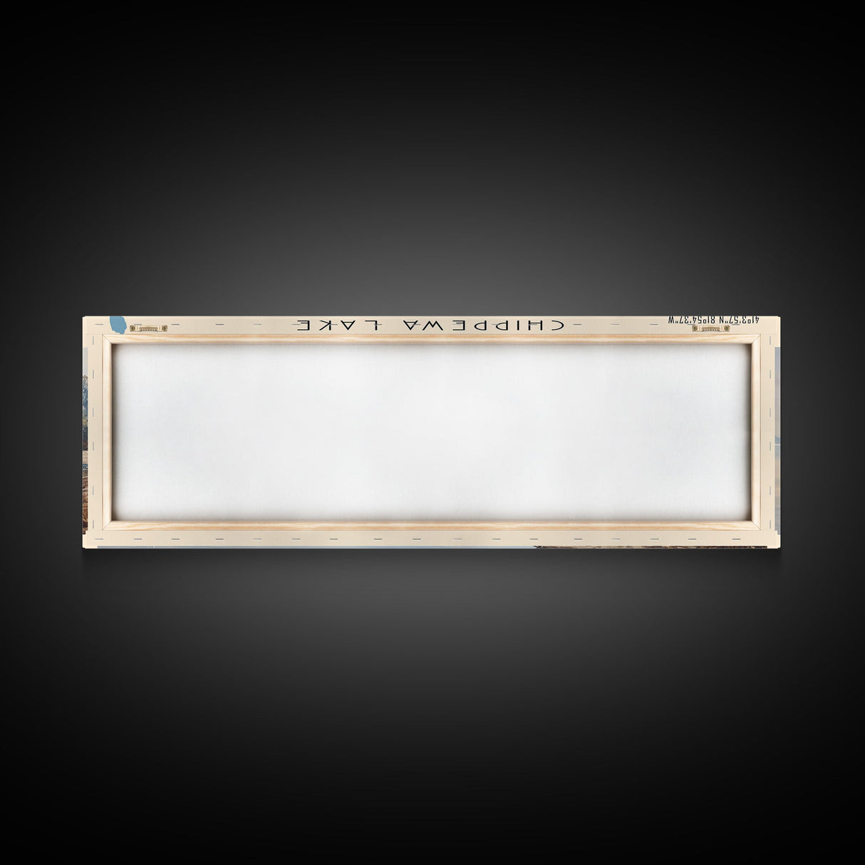 Chippewa Lake Ohio Framed Canvas Print, Lake House Decor, Panoramic Wide Art, Travel Poster, Modern Lake Painting, Nature Art