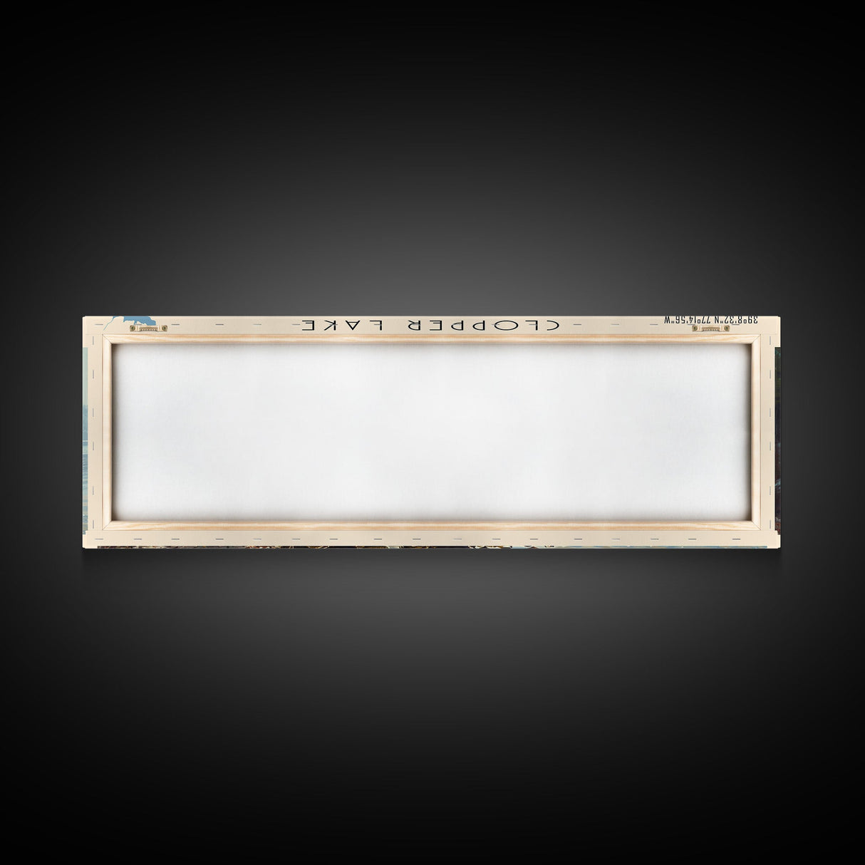 Clopper Lake Maryland Framed Canvas Print, Lake House Art, Panoramic Wide Art, Travel Poster, Minimalist Lake Painting, Home Decor