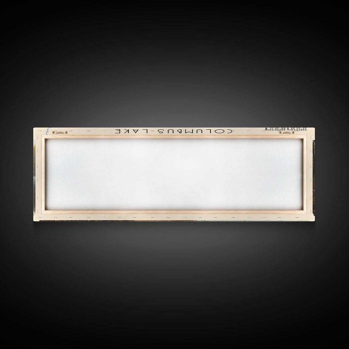 Columbus Lake Mississippi Framed Canvas Print, Panoramic Lake House Decor, Wide Wall Art, Travel Poster, Rustic Lake Painting, Nature Art