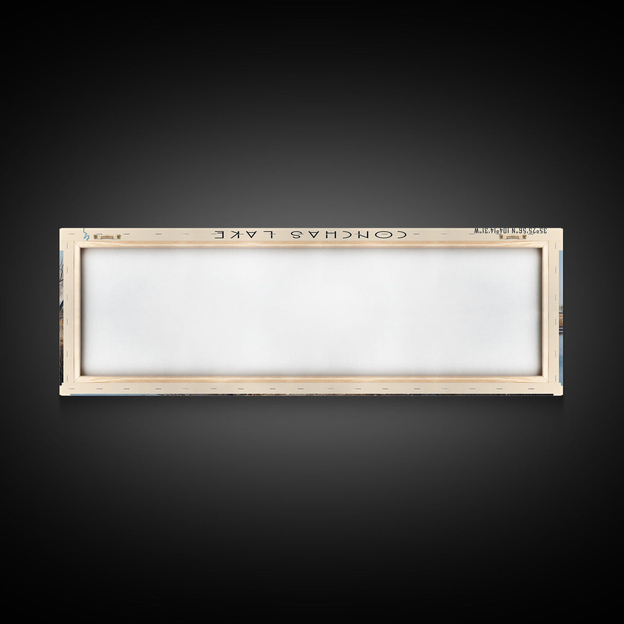 Conchas Lake New Mexico Framed Canvas Print, Lake House Art, Panoramic Wide Art, Travel Poster, Rustic Lake Painting, Home Decor