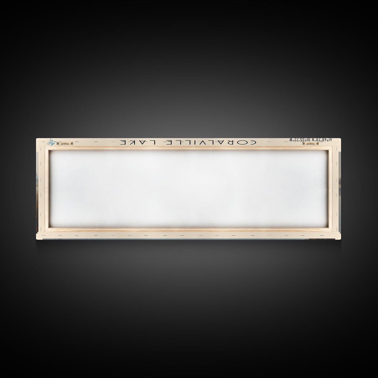 Conway Lake New Hampshire Framed Canvas Print, Lake House Decor, Panoramic Wide Art, Travel Poster, Rustic Lake Painting, Home Decor