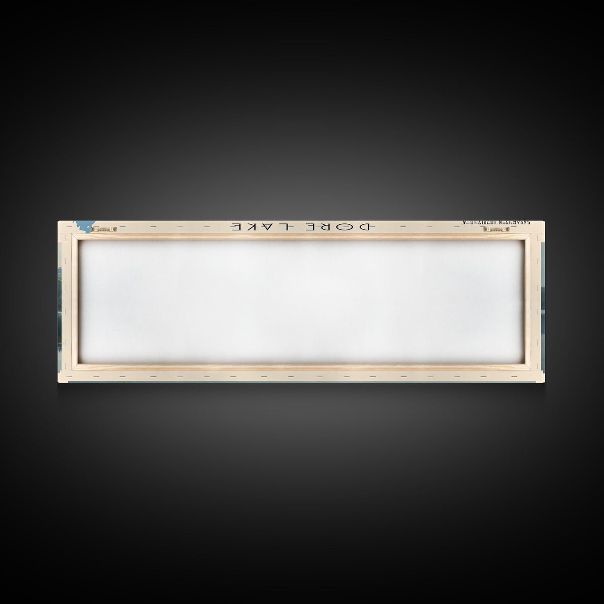 Dore Lake Framed Canvas Print, Lake House Decor, Panoramic Wall Art, Travel Poster, Rustic Lake Painting, Home Decor