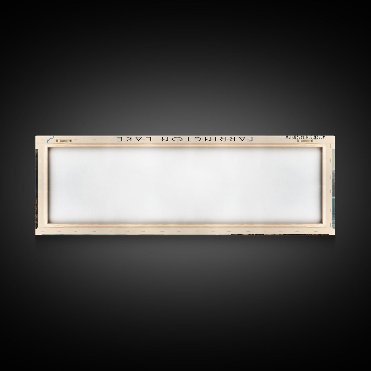 Farrington Lake New Jersey Framed Canvas Print, Lake House Decor, Panoramic Wall Art, Travel Poster, Modern Lake Painting, Nature Art