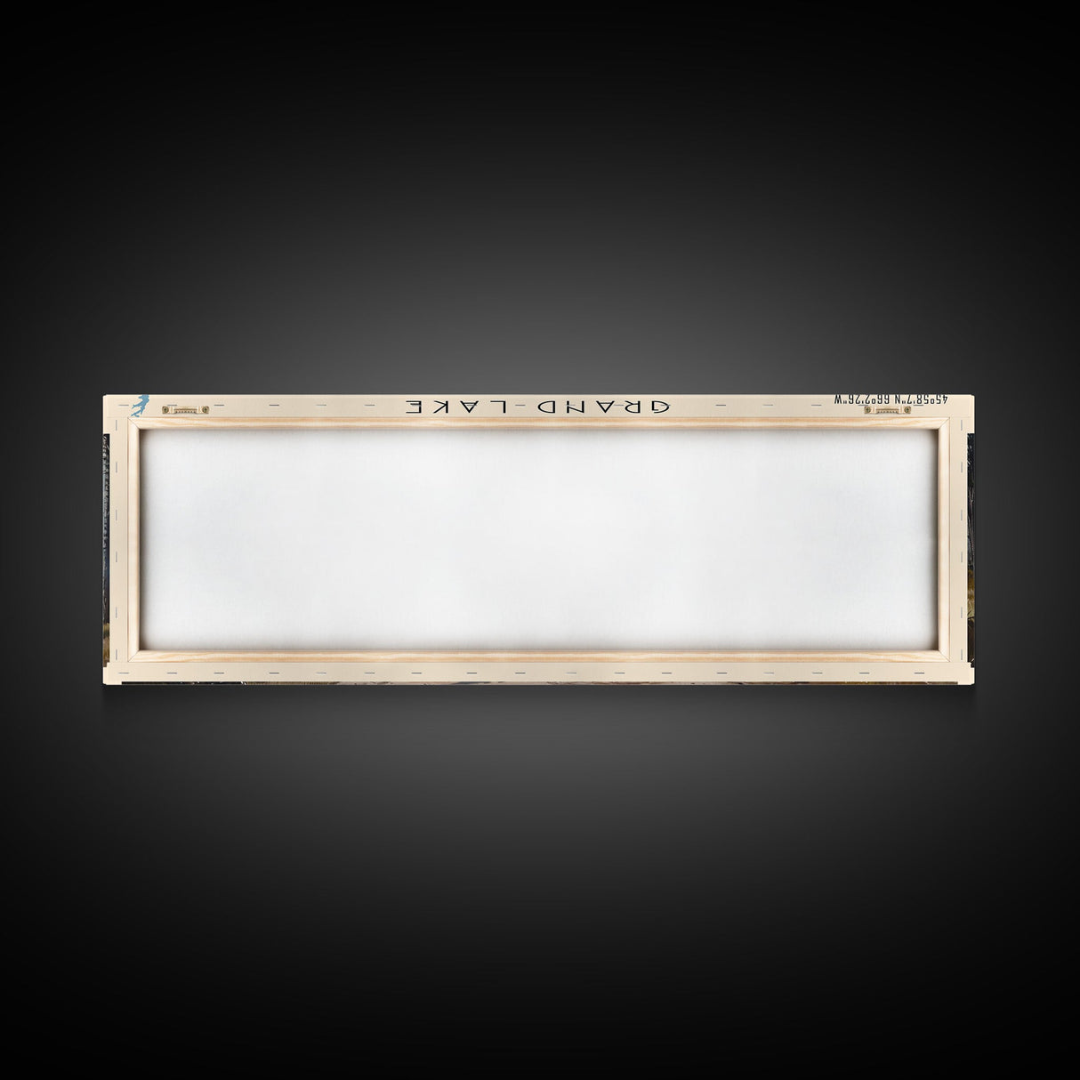 Grand Lake Canada New Brunswick Framed Canvas Print, Panoramic Lake House Decor, Wall Art, Travel Poster, Peaceful Lake Painting, Nature Art