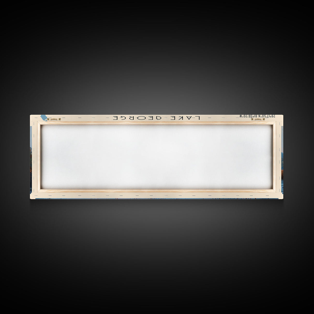 Lake George Framed Canvas Print, Lake House Decor, Panoramic Wall Art, Travel Poster, Serene Lake Painting, Nature Art