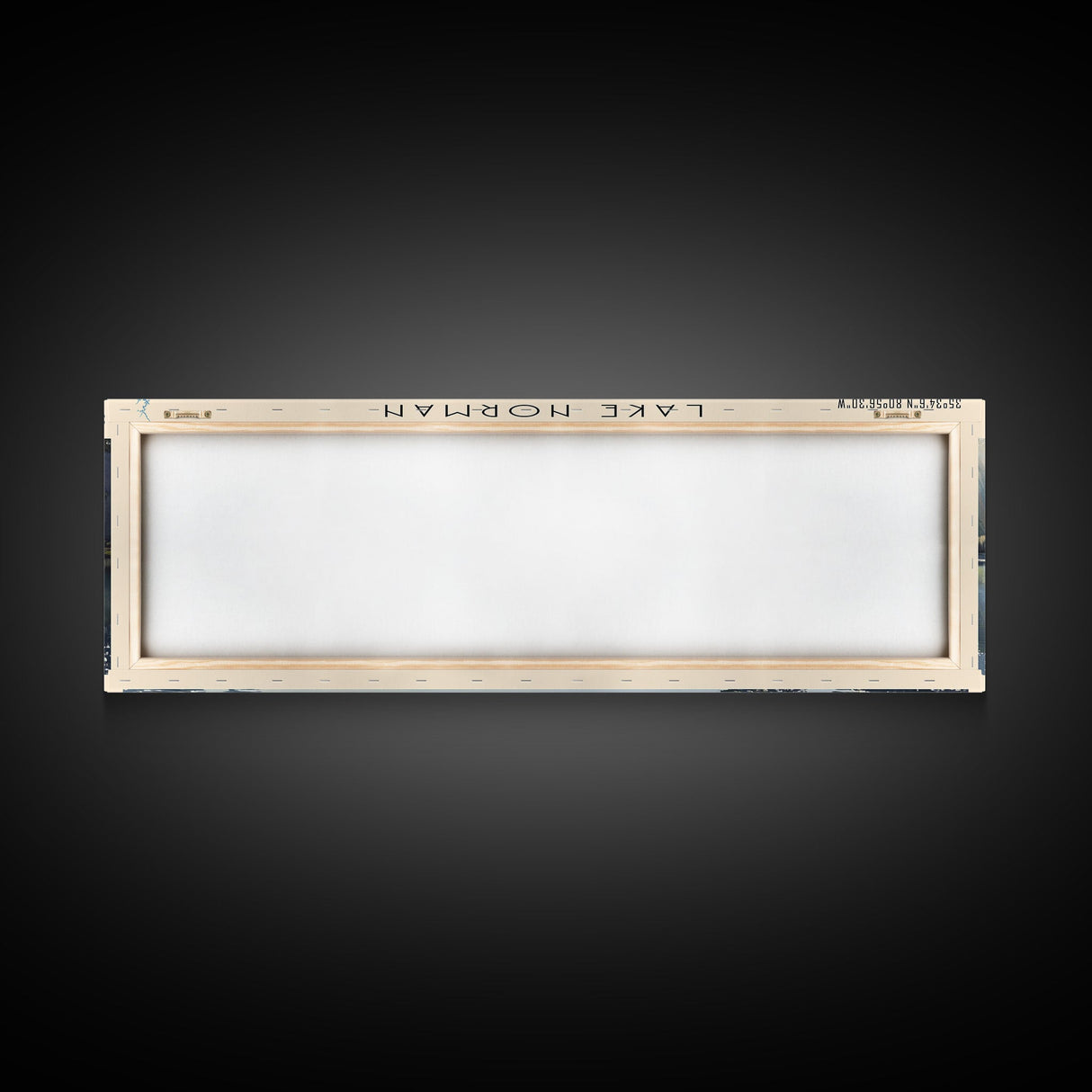 Lake Norman North Carolina Framed Canvas Print, Lake House Decor, Panoramic Wall Art, Travel Poster, Scenic Landscape Painting, Contemporary Art