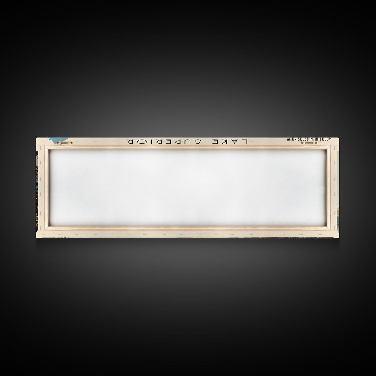 Lake Superior Framed Canvas Print, Lake House Decor, Panoramic Wall Art, Travel Poster, Beautiful Landscape Painting, Modern Art