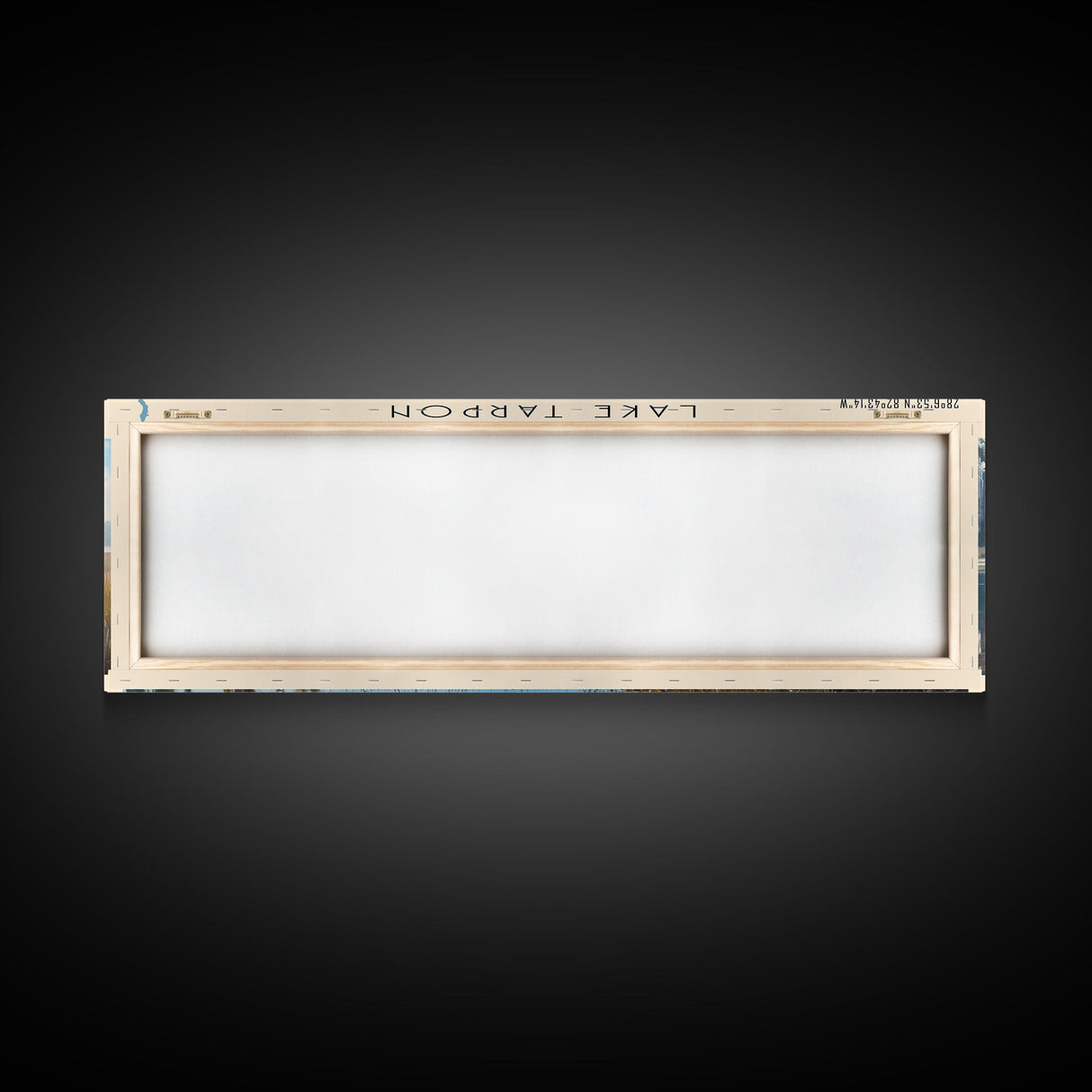 Lake Tarpon Florida Framed Canvas Print, Lake House Decor, Panoramic Wall Art, Travel Poster, Beautiful Landscape Painting, Living Room Decor