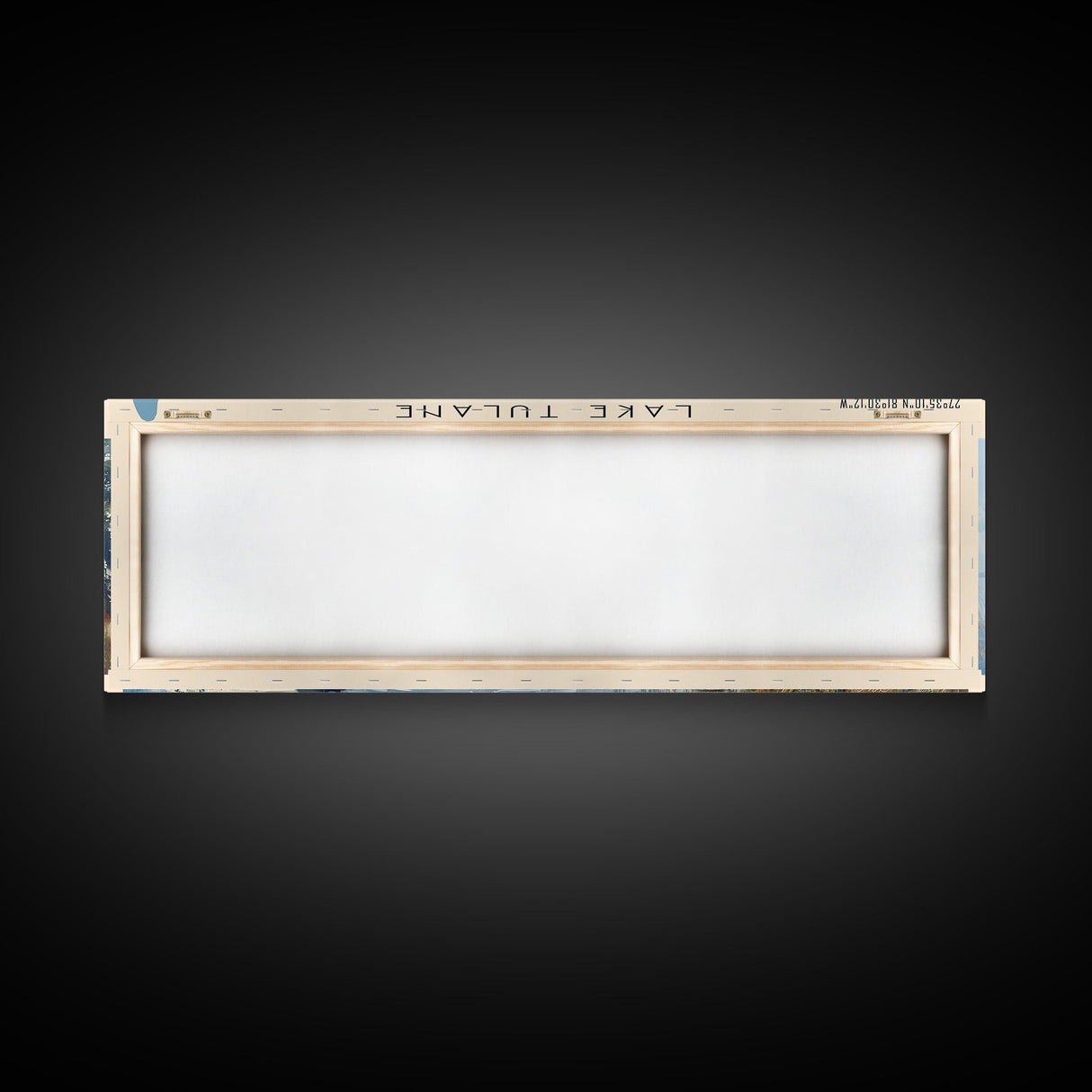 Lake Tulane Florida Framed Canvas Print, Lake House Decor, Panoramic Wall Art, Travel Poster, Landscape Painting, Bedroom Decor