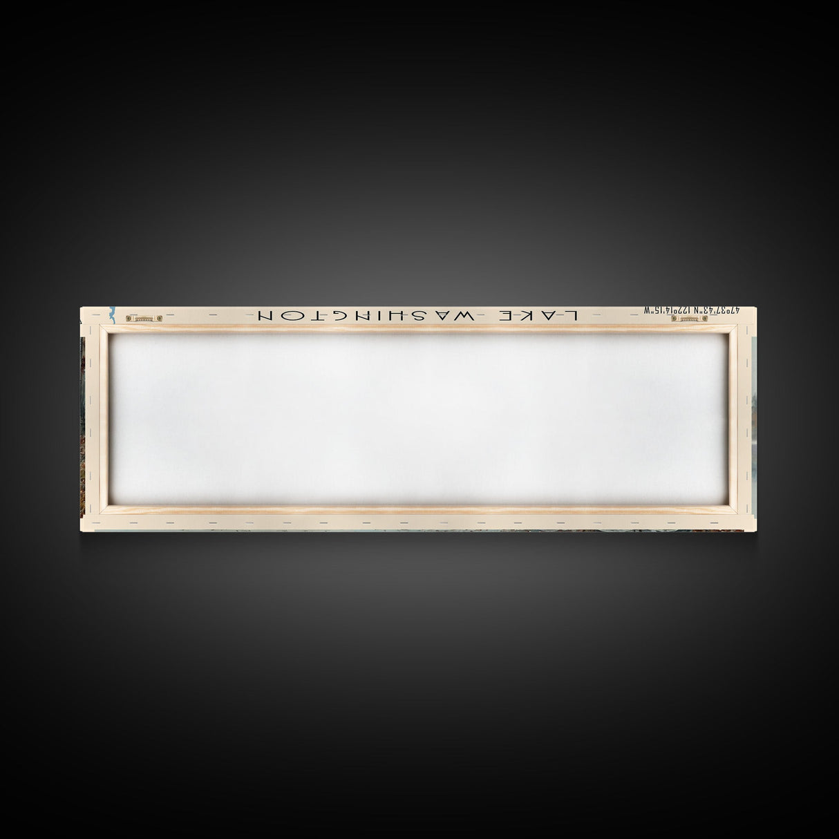 Lake Washington Washington Framed Canvas Print, Lake House Decor, Panoramic Wall Art, Travel Poster, Landscape Painting, Living Room Decor