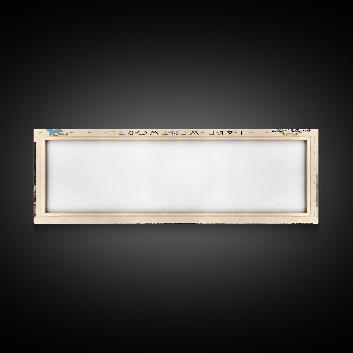 Lake Wentworth New Hampshire Framed Canvas Print, Lake House Decor, Panoramic Wall Art, Travel Poster, Scenic Landscape Painting, Rustic Art