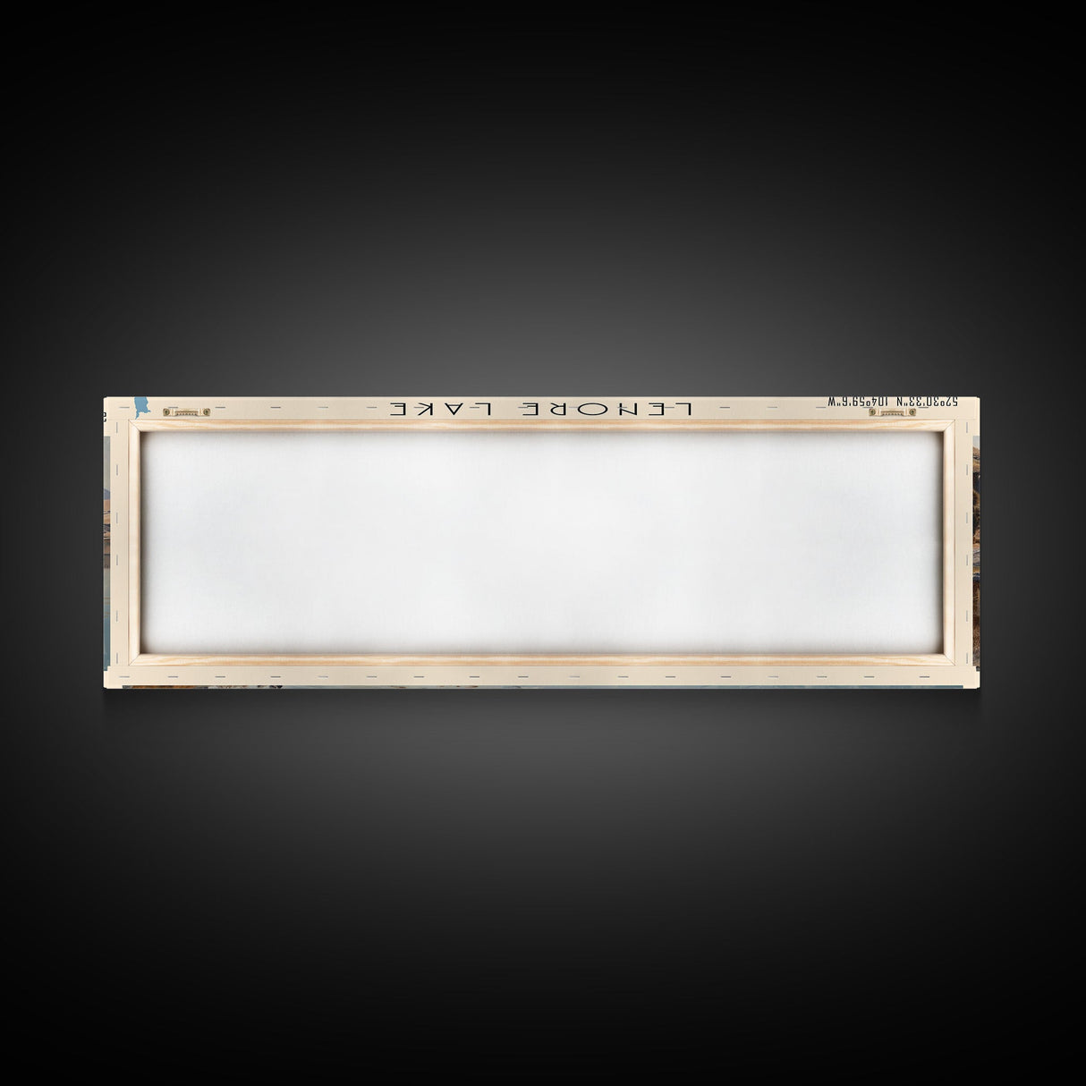 Lenore Lake Framed Canvas Print, Lake House Decor, Panoramic Wall Art, Travel Poster, Landscape Painting, Bedroom Decor