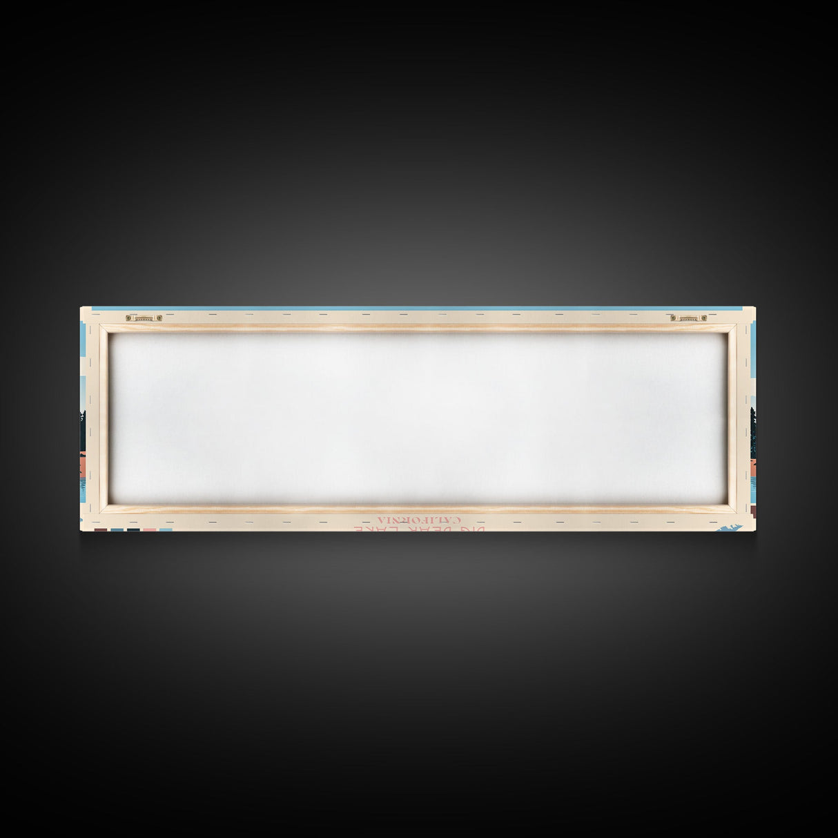 Big Bear Lake California Framed Canvas Print, Panoramic Wall Art, Midcentury Modern, Pop Art, Travel Poster, Scenic Bedroom Art, Living Room Decor