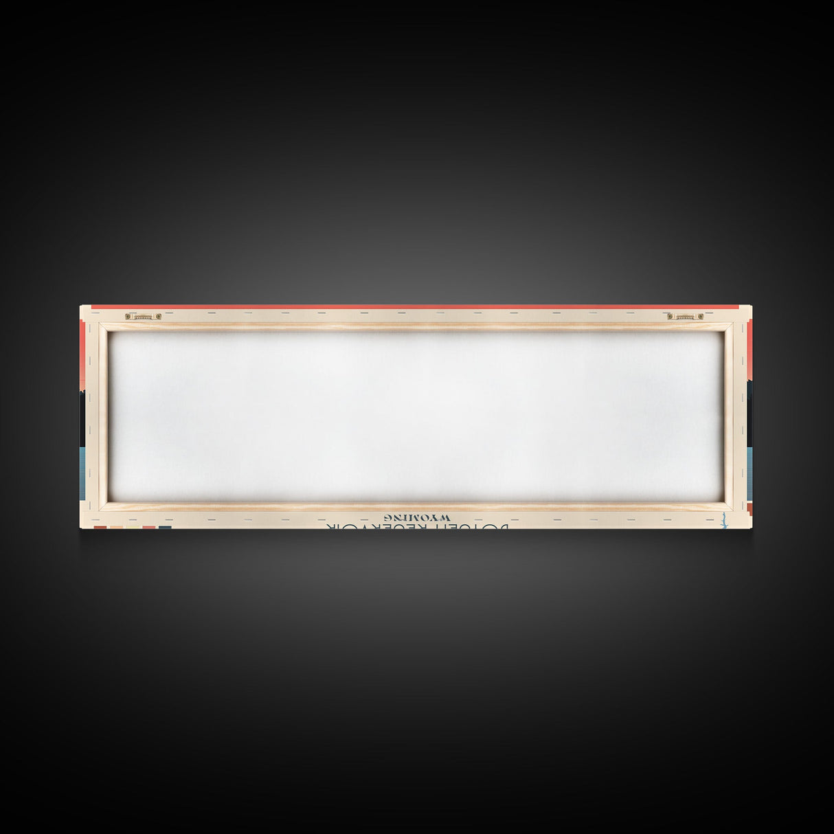 Boysen Reservoir Wyoming Framed Canvas Print, Panoramic Travel Poster, Midcentury Modern Wall Art, Pop Art, Nature Bedroom Decor, Scenic Lake House Art