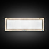 Burt Lake Michigan Framed Canvas Print, Pop Art Panoramic Travel Poster, Midcentury Modern, Wall Art, Scenic Nature Painting, Bedroom Decor