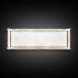 Caballo Lake New Mexico Framed Canvas Print, Midcentury Modern Panoramic Wall Art, Living Room Decor, Pop Art, Travel Poster Art, Scenic Nature Painting