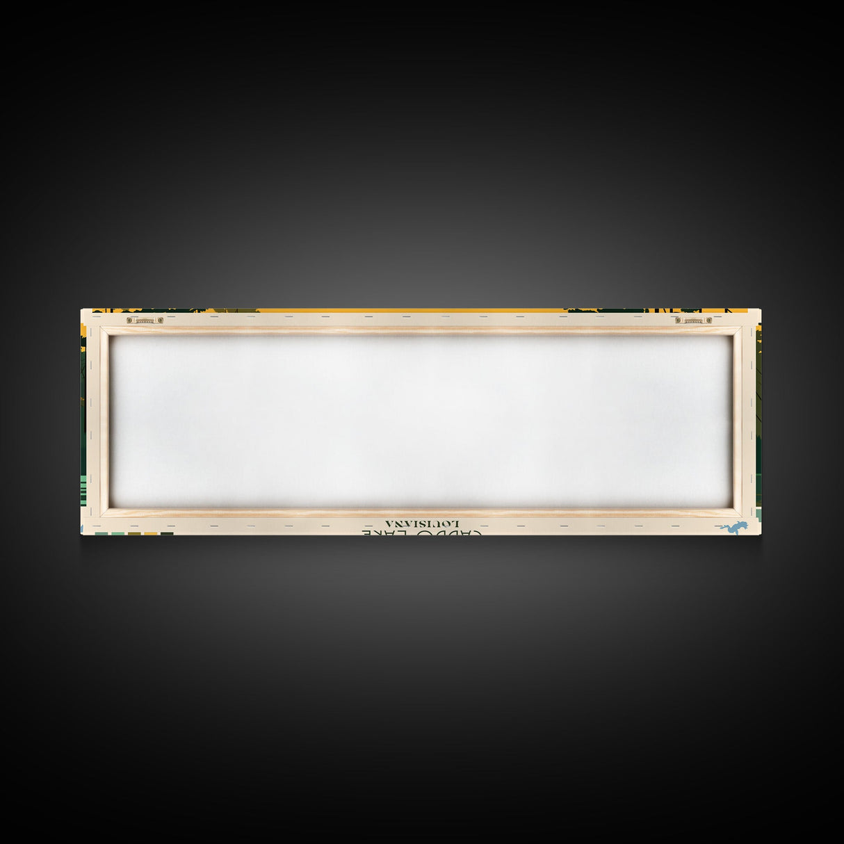 Caddo Lake Louisiana Framed Canvas Print, Pop Art Panoramic Travel Poster, Midcentury Modern, Wall Art, Scenic Nature Painting, Bedroom Decor