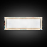 Calling Lake Alberta Framed Canvas Print, Midcentury Modern Panoramic Wall Art, Living Room Decor, Pop Art, Travel Poster Art, Scenic Nature Painting