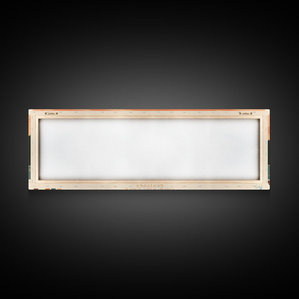 Cave Run Lake Kentucky Framed Canvas Print, Midcentury Modern Panoramic Wall Art, Living Room Decor, Pop Art, Travel Poster Art, Nature Art, Lake House Decor