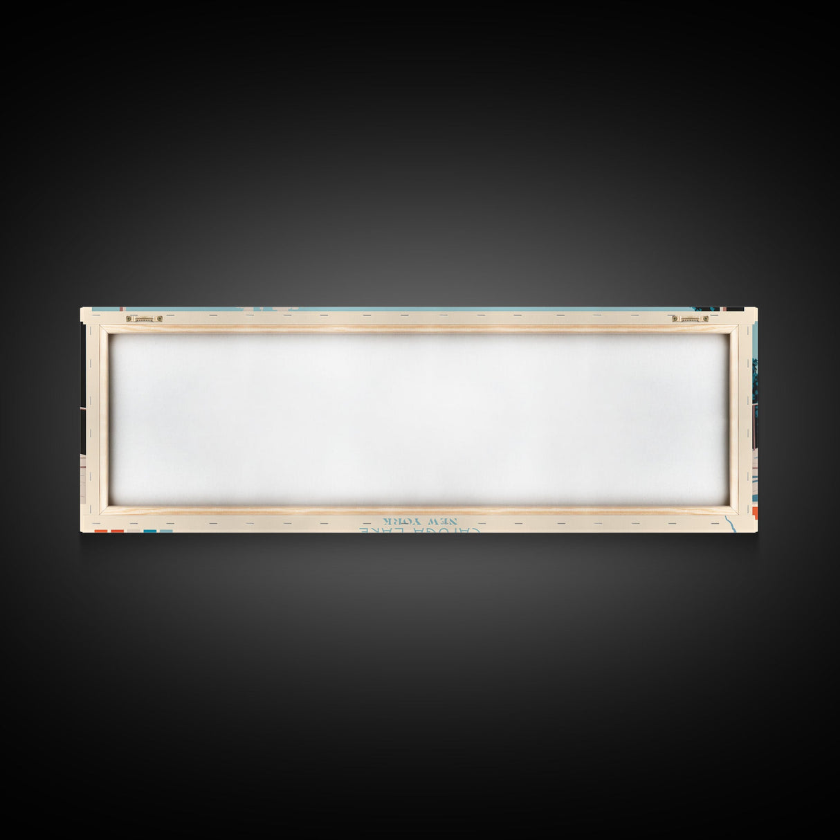 Cayuga Lake New York Framed Canvas Print, Pop Art Panoramic Travel Poster, Midcentury Modern, Wall Art, Scenic Nature Painting, Bedroom Decor, Living Room Art