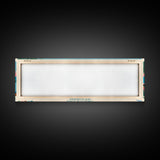 Christine Lake New Hamphire Framed Canvas Print, Pop Art Panoramic Travel Poster, Midcentury Modern, Wall Art, Scenic Nature Painting, Bedroom Decor, Living Room Art